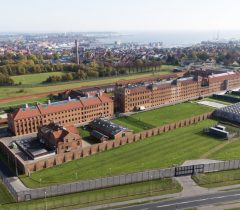 Luftfoto af Nyborg Fængsel